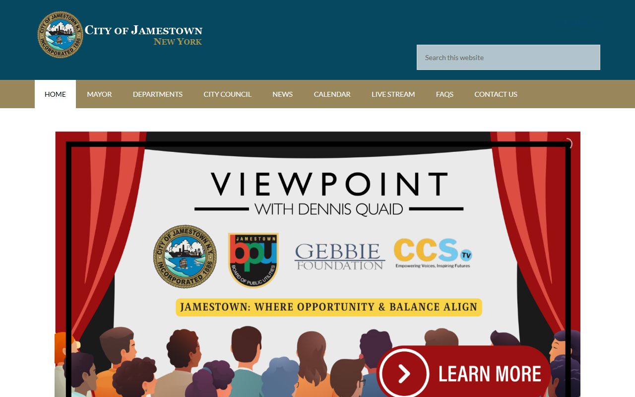 Jamestown Police Department website for Chautauqua County police records