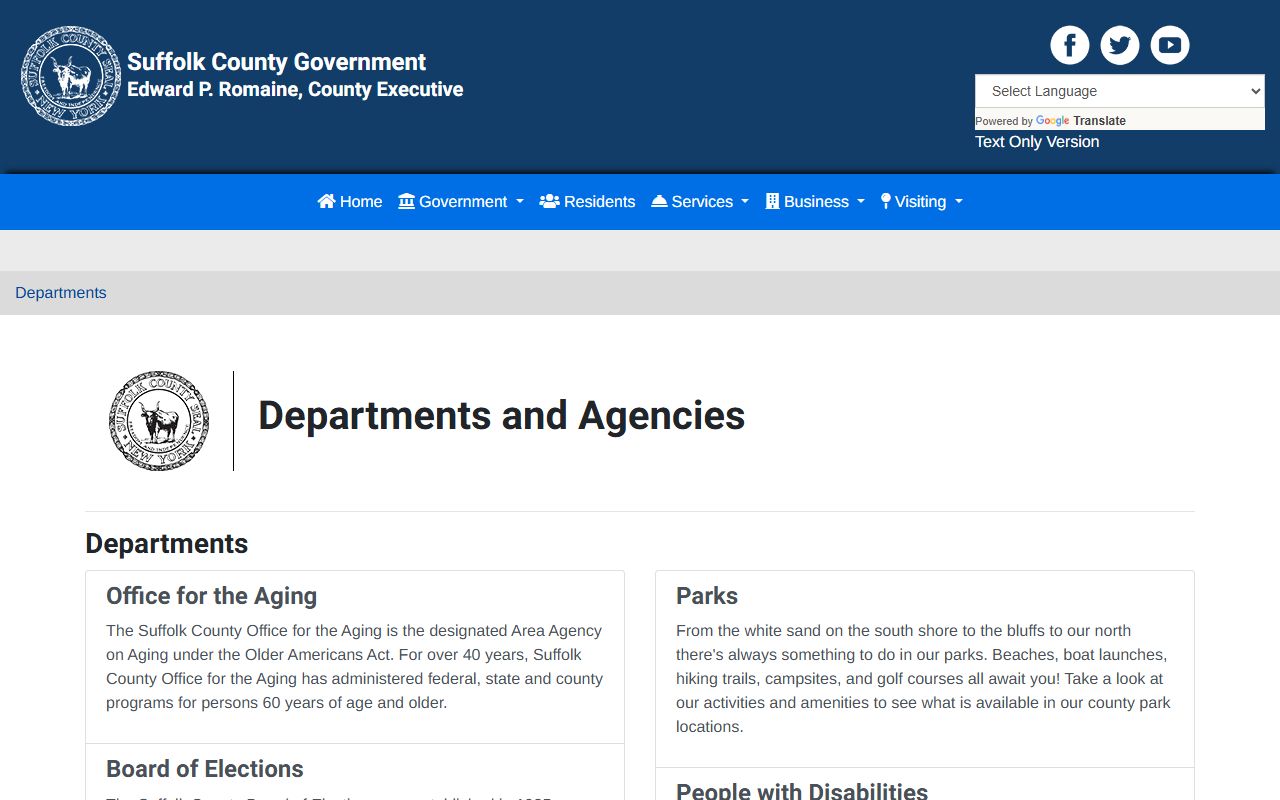 Suffolk County Police Department website for police records requests